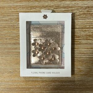 Anthropologie floral phone card holder